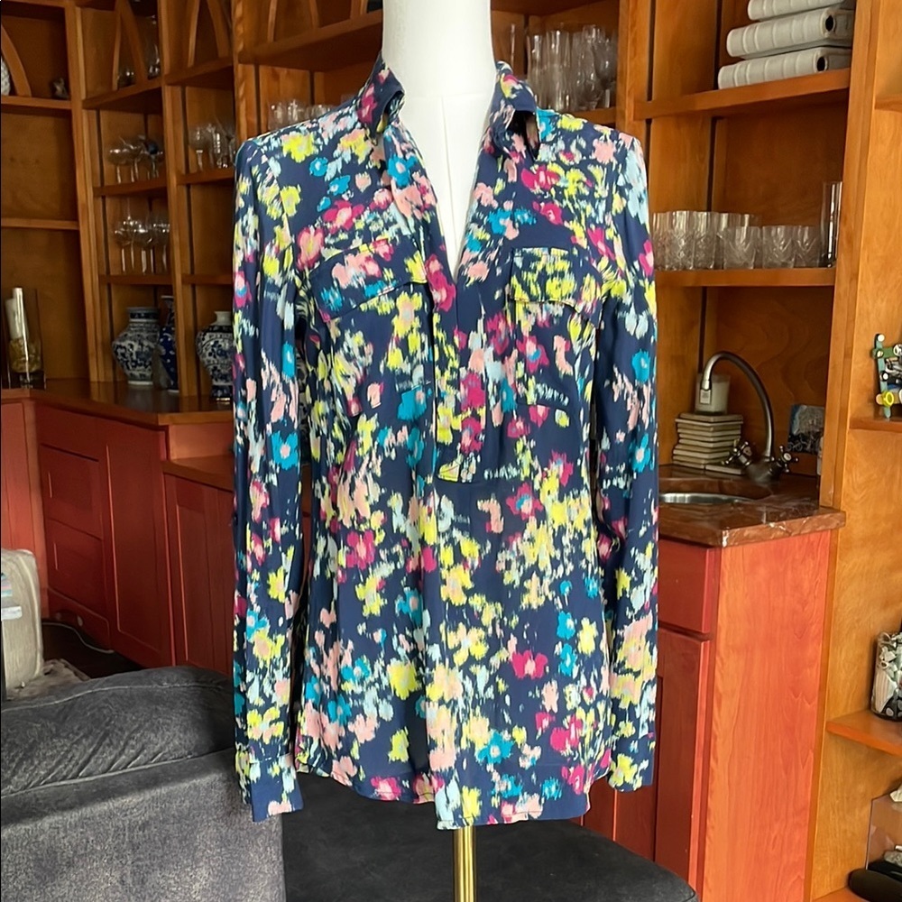 Splendid Floral Long Sleeve Blouse EUC XS